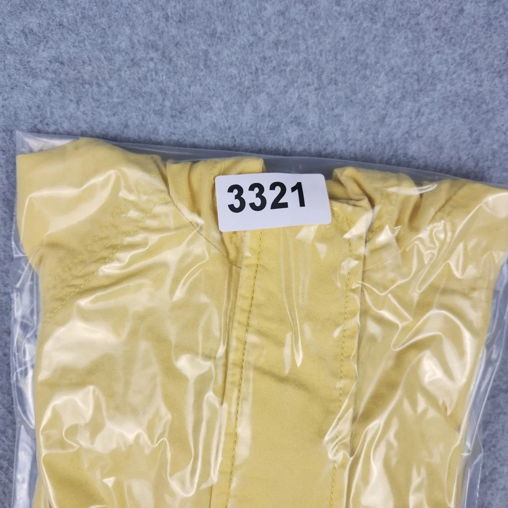 Old Navy Jacket Girls 4T Yellow Utility Hooded Anorak Elastic Waist Full Zip